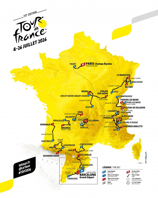 Route van de Tour de France 2026 onthuld, met eerste drie etappes in Catalonië