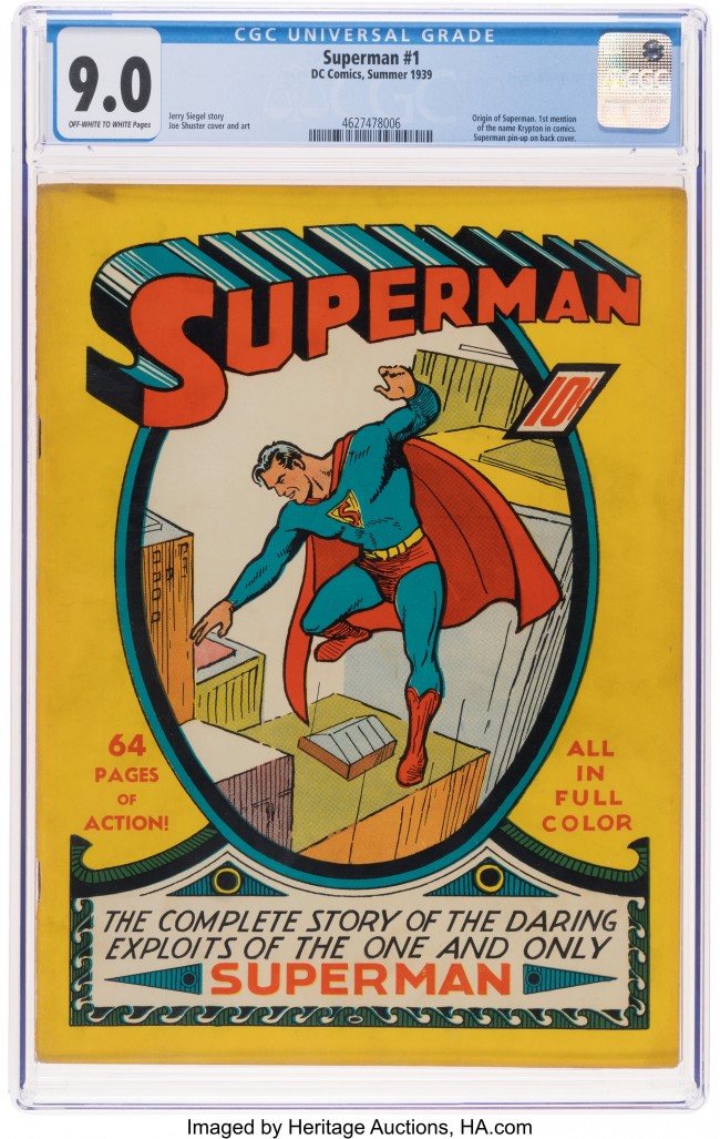 Een Superman-strip uit 1939 wordt geveild en zou moeten worden verkocht als een van de meest waardevolle strips ooit