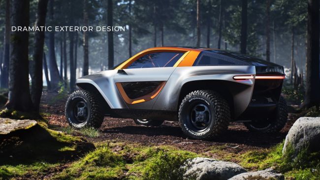 This electric off-road vehicle comes from a former designer for Aston Martin, Ford and Jaguar