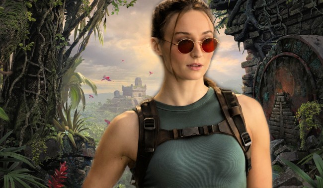 De eerste beelden lekken uit waarop Sophie Turner in actie te zien is als Lara Croft in de Tomb Raider-serie