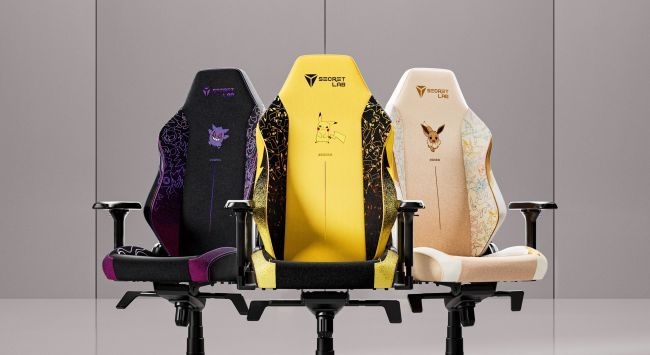 Secretlab toont Pikachu-, Eevee- en Gengar-stoelen