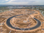 Madrid Formule 1-circuit voltooit de asfaltering van de Monumental-bocht met 24% banking