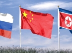 Xi ontvangt Poetin en Kim in Peking