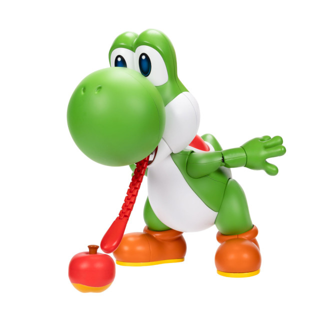 Nieuw Yoshi-speelgoed overtreft het vorige etse-ei door fruit met zijn tong te grijpen