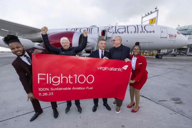 Virgin Atlantic makes transatlantic flight with 100% sustainable jet fuel
