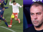 Barcelona klaagt over een overtreding op Kound&eacute; vlak voor het doel van Girona: "Jullie hebben dit allemaal gezien", zegt Hansi Flick