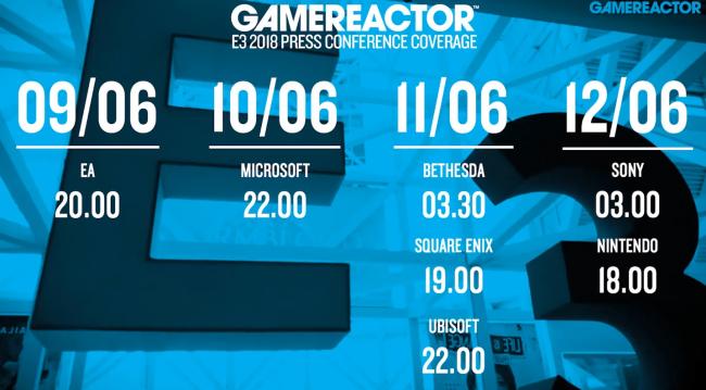 E3 2018: De data en tijden van alle persconferenties