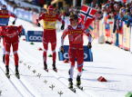 Klaebo wint de vijfde gouden medaille op de Olympische Winterspelen in het mannenteam-sprint langlaufen
