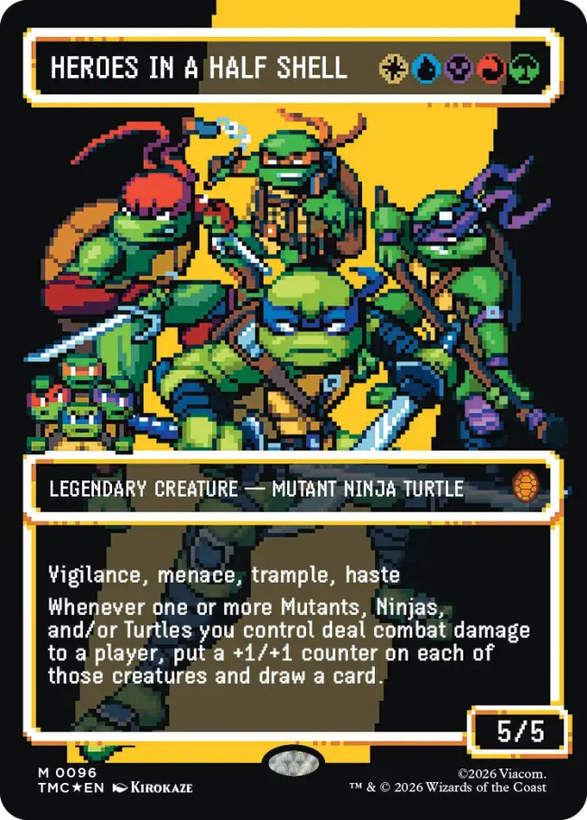 De Teenage Mutant Ninja Turtles-collectie van Magic: The Gathering bevat kaarten geïnspireerd op de spellen