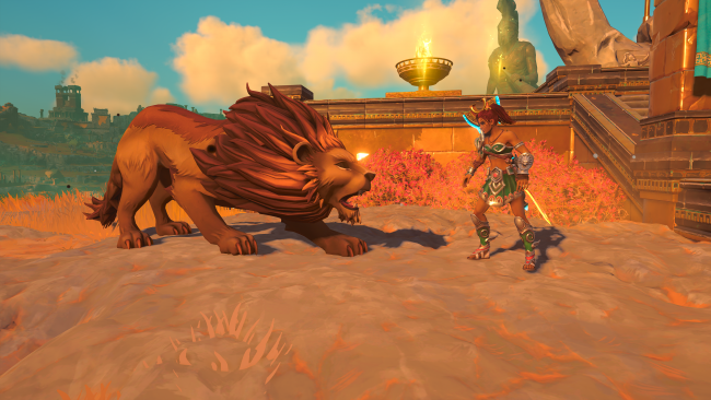 An escaped circus lion was caught sneaking around nearby streets