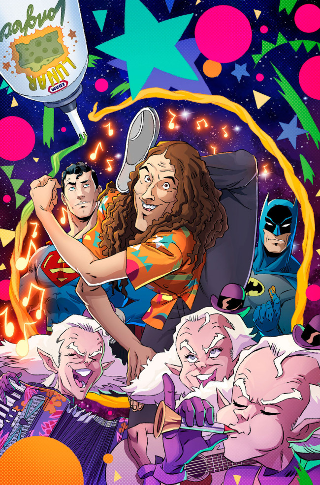 Superman, Batman, en Weird Al Yankovic... DC onthult World's Weirdest stripreeks