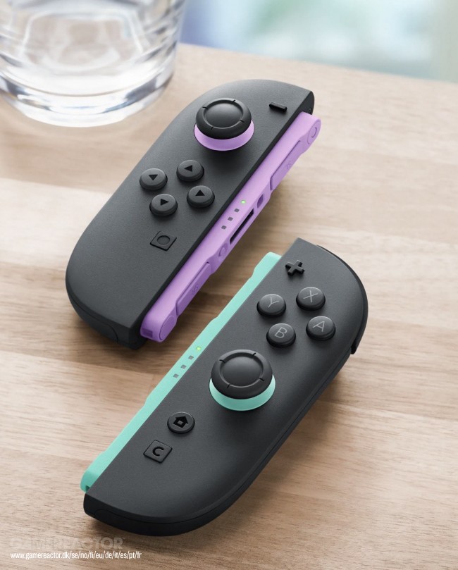 Nintendo introduceert lichtpaarse (L) en lichtgroene (R) Joy-Con 2 controllers voor de Switch 2