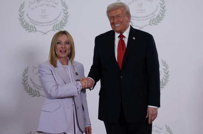 Trump slaat Meloni aan, zegt dat hij 