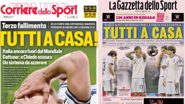 "Tutti a casa": De Italiaanse pers reageert op de WK-ramp en weet wie de echte dader is