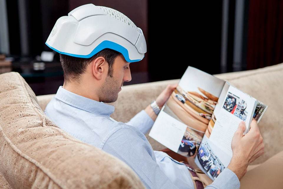 This weird helmet may be the cure for baldness