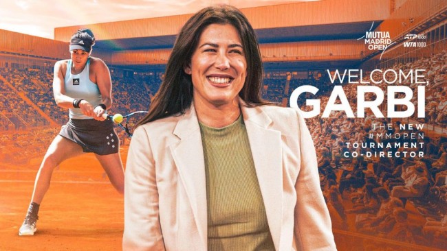 Voormalig nummer 1 van de wereld, Garbiñe Muguruza, voegt zich bij Feliciano López als co-directeur van de Mutua Madrid Open