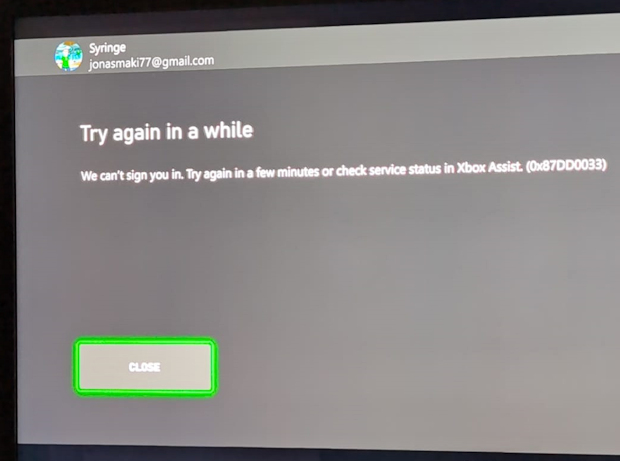Ik kan me niet online aanmelden bij Xbox