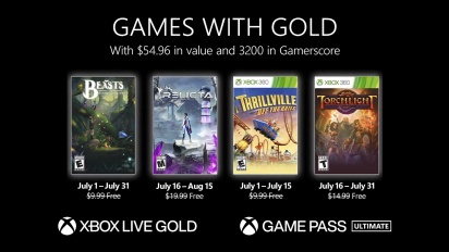 Xbox - Juli 2022 Games met goud